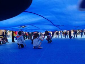 Sub steagul UE protest Piata Victoriei