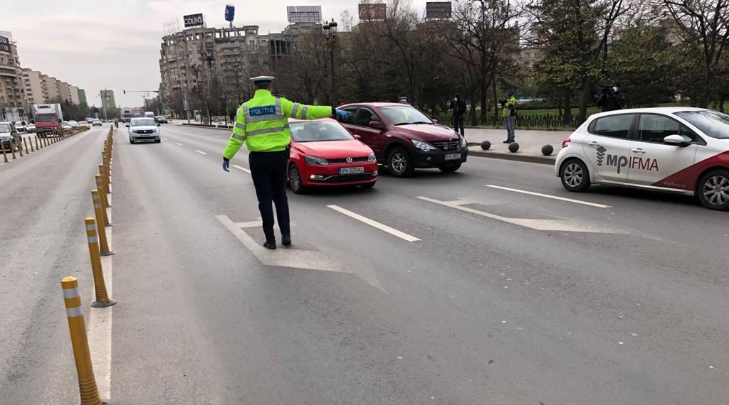 Controale politie trafic prima zi de carantina totala