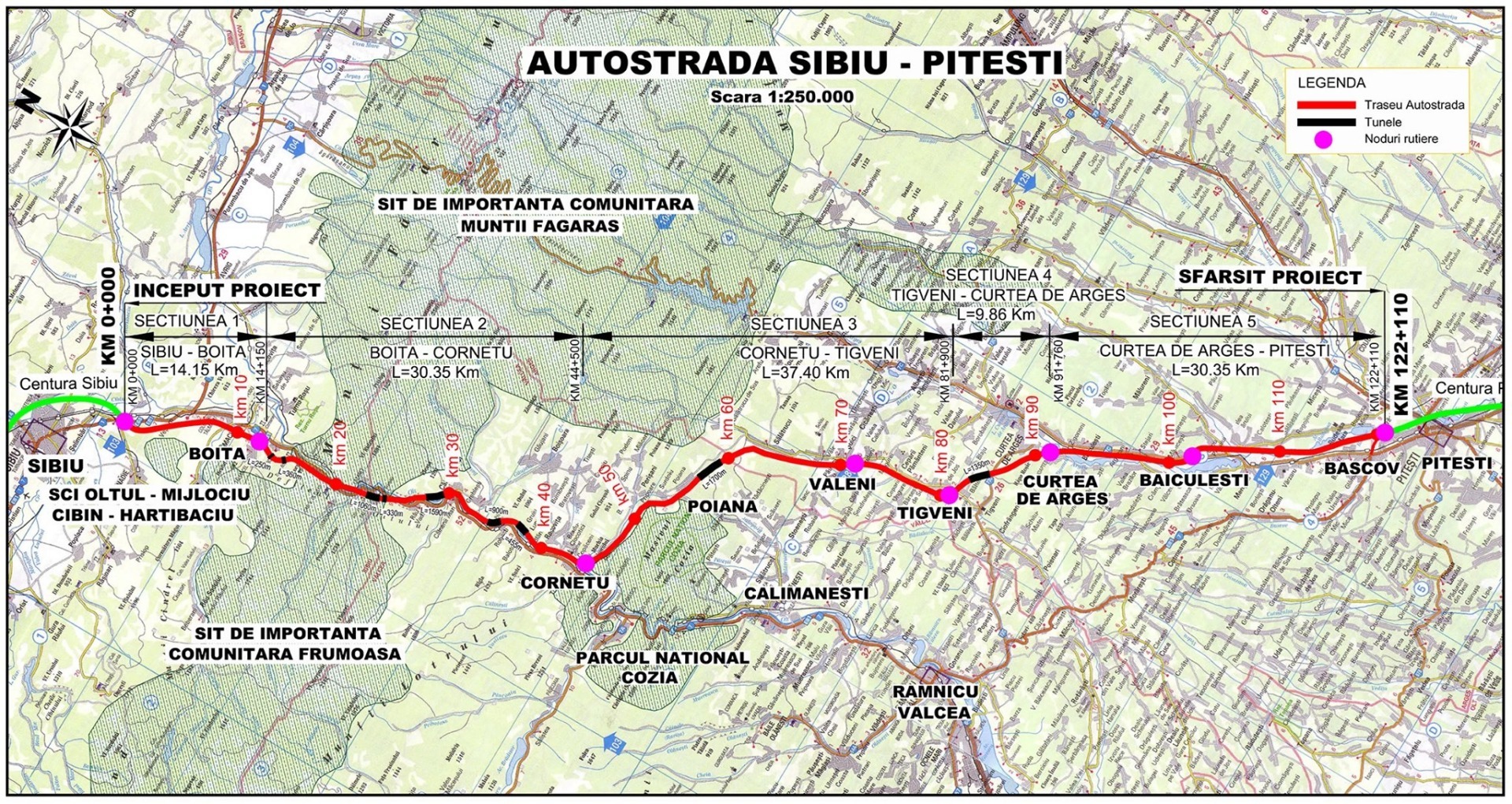 harta sibiu-pitesti