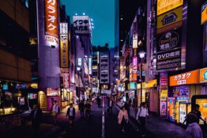 japonia, comert, viata de noapte