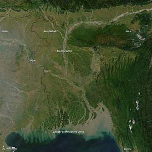 Fluviul Brahmaputra, vazut din spatiu
