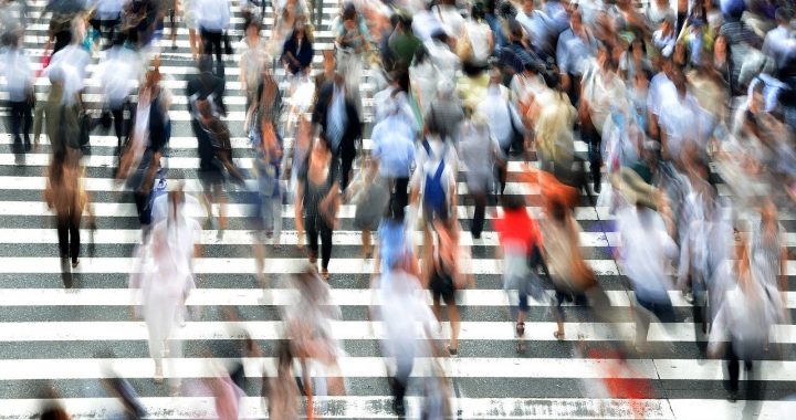 multime, oameni, populatie, demografic, trecere de pietoni