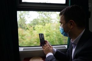 Cătălin Drulă cu trenul la Cernavodă 1