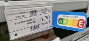 Etichetă Nutriscore în MegaImage - sursa LantulAlimentar