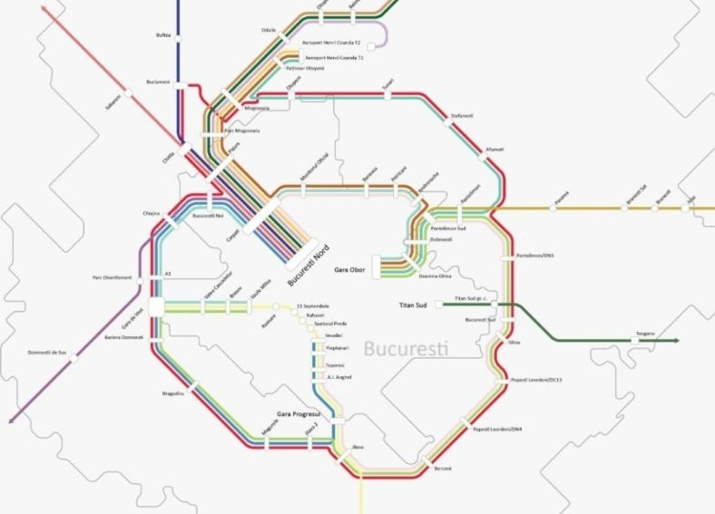 Hartă tren Metropolitan