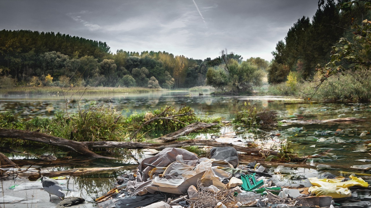 plastic, poluare, apa, rau, fluviu, hidrologic, poluarea apelor