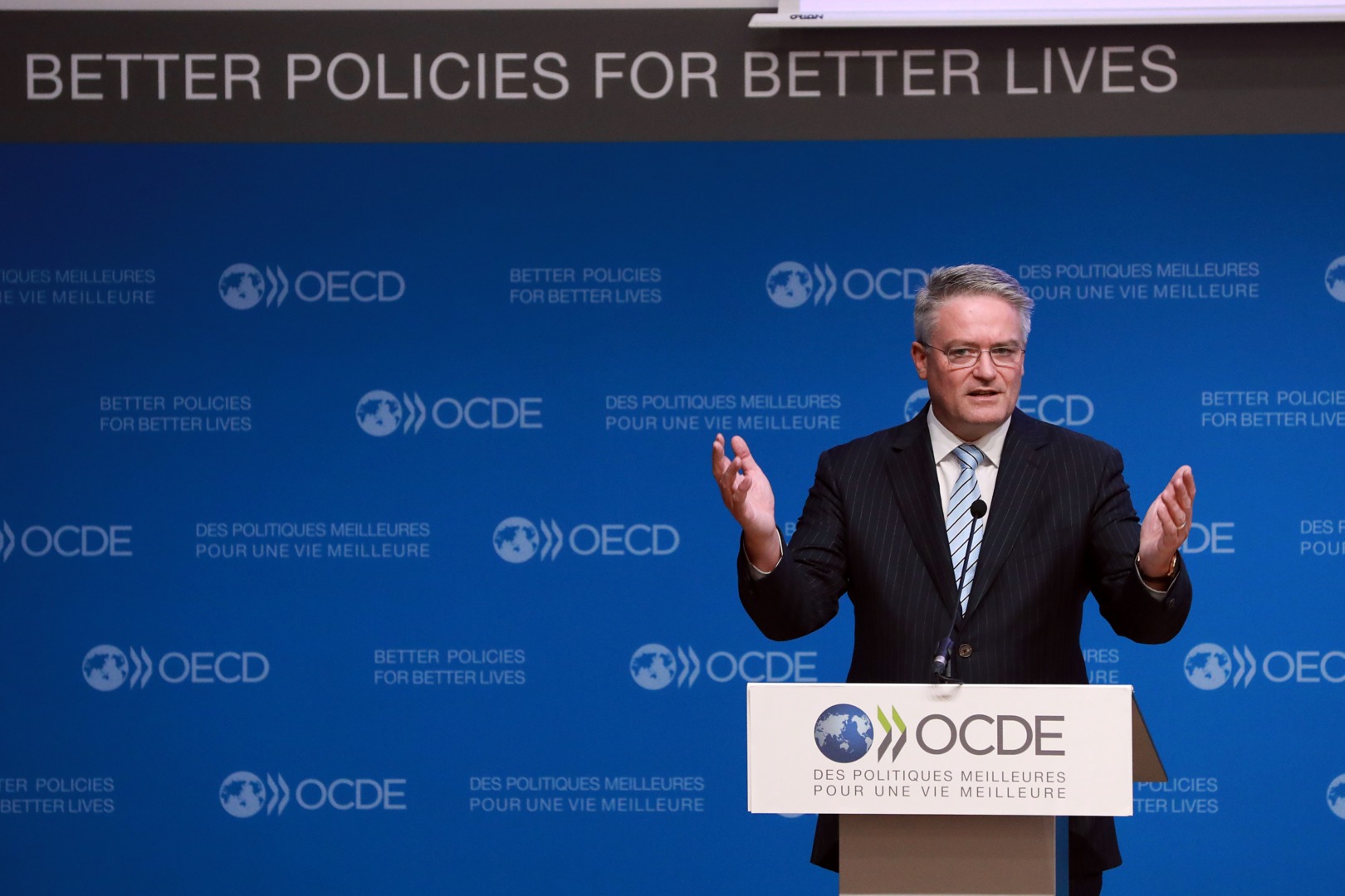 Press Conference of Secretary-General Mathias Cormann and Peter Hass.