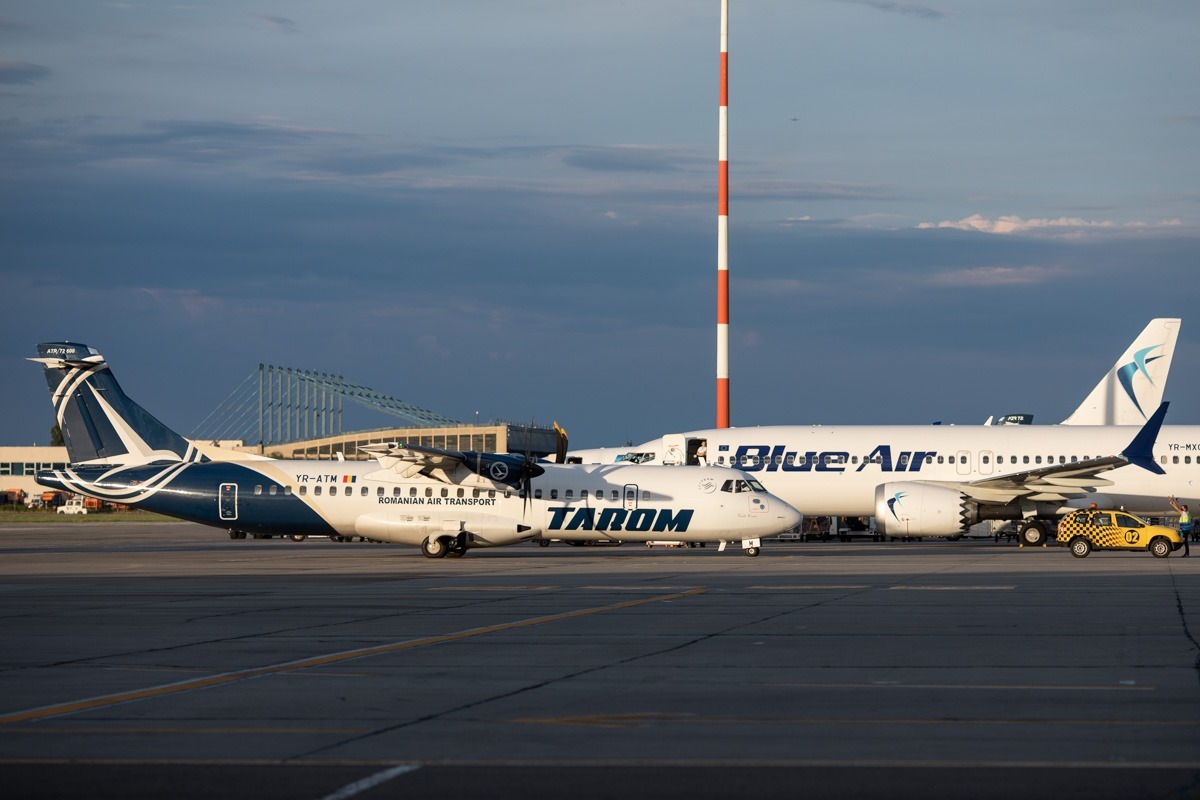 aeroport, tarom, blue air