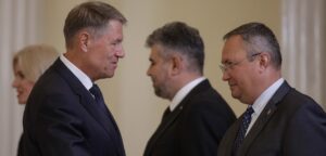 Klaus Iohannis si Marcel Ciolacu si Nicolae Ciuca