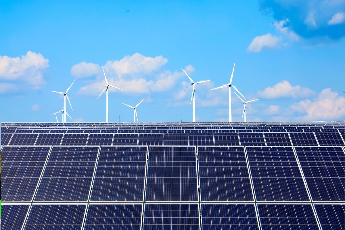 Solar,Photovoltaic,Panels,And,Wind,Turbines.,Energy,Concept