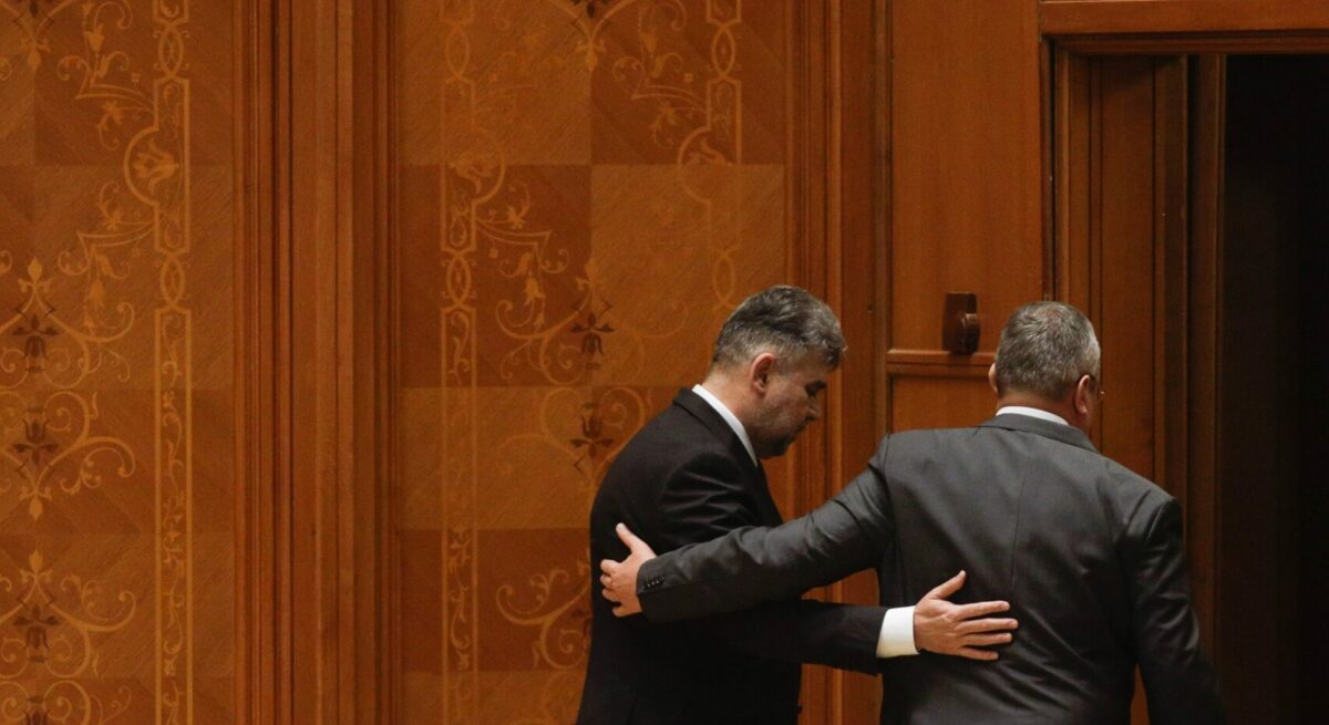 marcel ciolacu si nicolae ciuca in parlament