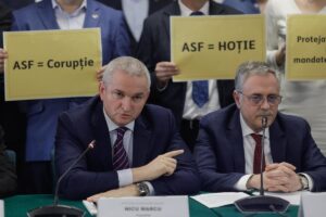 Nicu Marcu, Protest AUR la sedinta comisiei de buget din Senat referitoare la tarifele de referință pentru polițele RCA publicate de ASF
