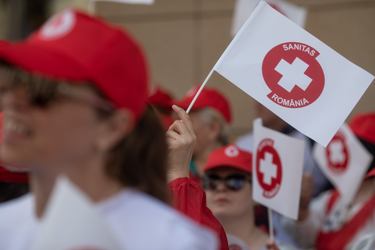 Sanitas, greva sanatate, sistem sanitar, sindicate, sindicalisti, protest Sanitas
