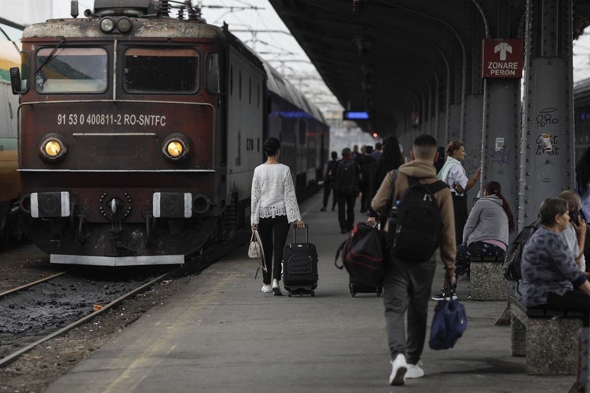 grevă CFR, Gara de Nord, tren