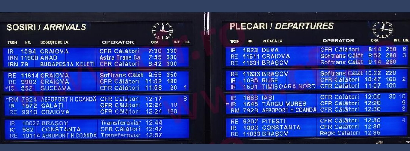 CFR întârzieri Gara de Nord