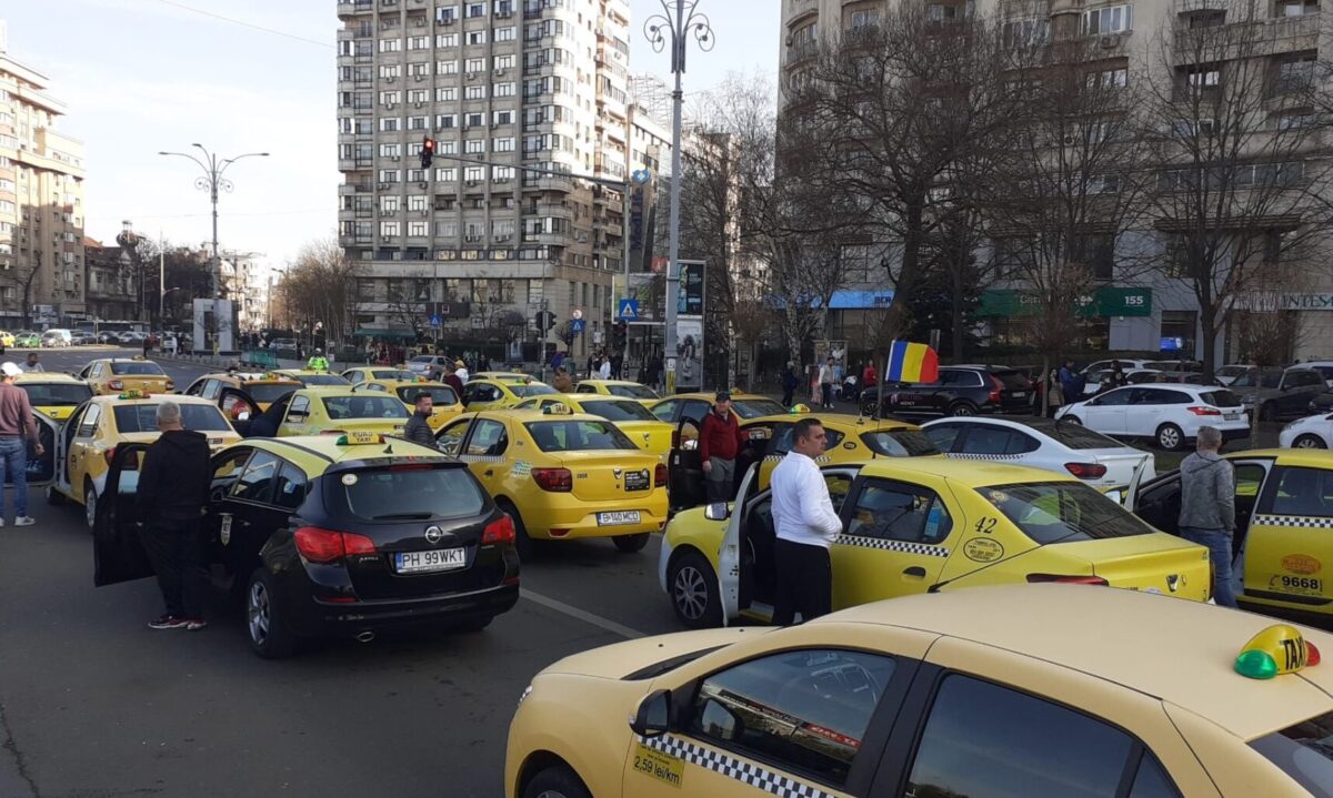protest taximetristi, piata victoriei, taximetristi