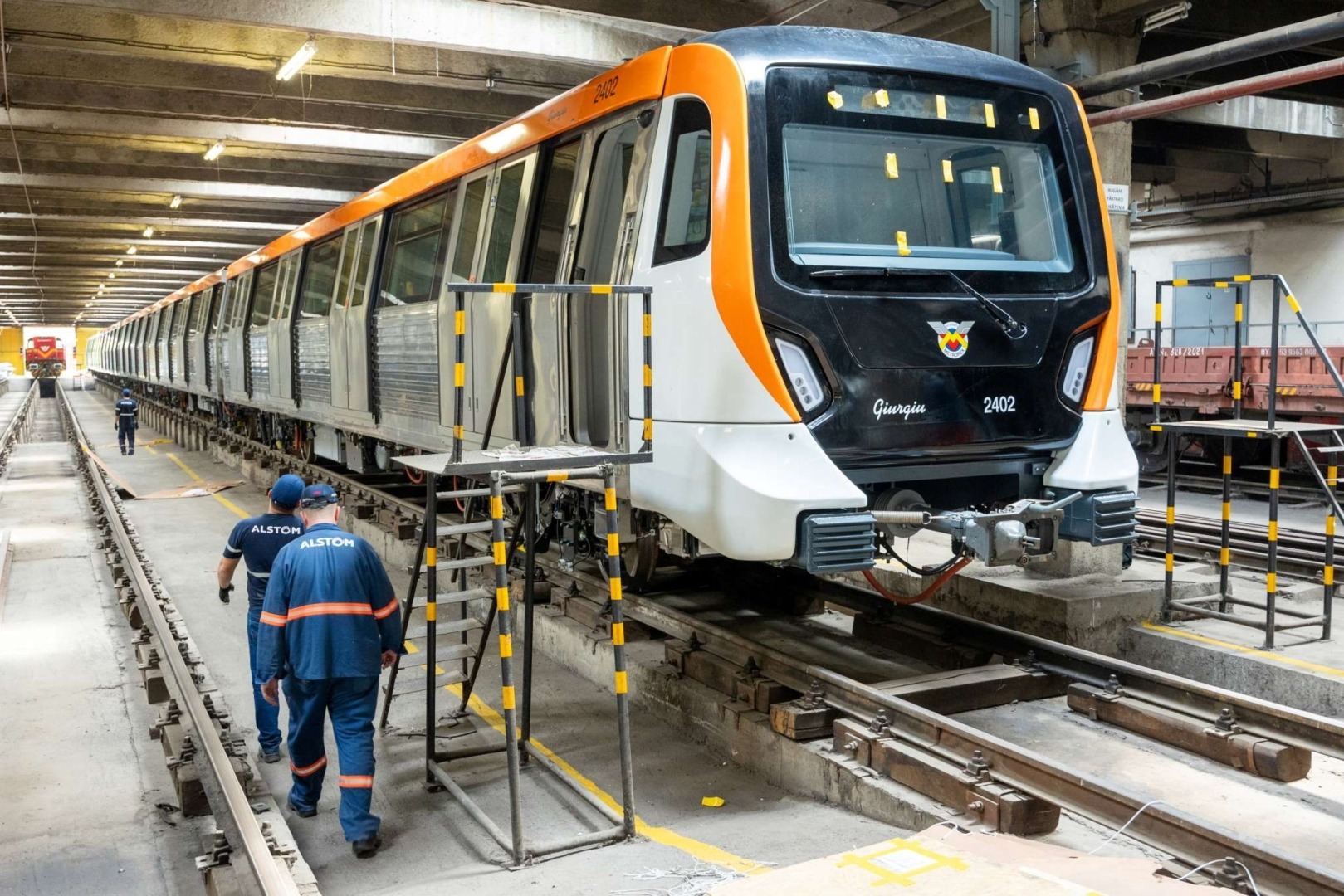 Tren metrou Alstom Giurgiu Depou Berceni