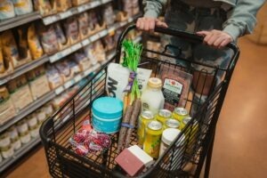 etichete, supermarket, produse, alimente, calorii, cumpărături