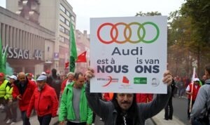 protest miting bruxelles inchidere fabrica audi