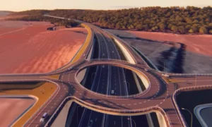 Autostrada Unirii A8 , Autostrada Iașiului, sens giratoriu suspendat