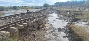 Cale ferată Bârlad Galați inundatii