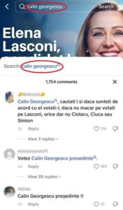 lasconi georgescu tik tok