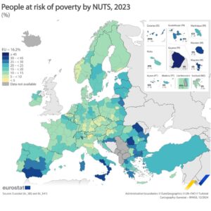 Risc sărăcie regiuni