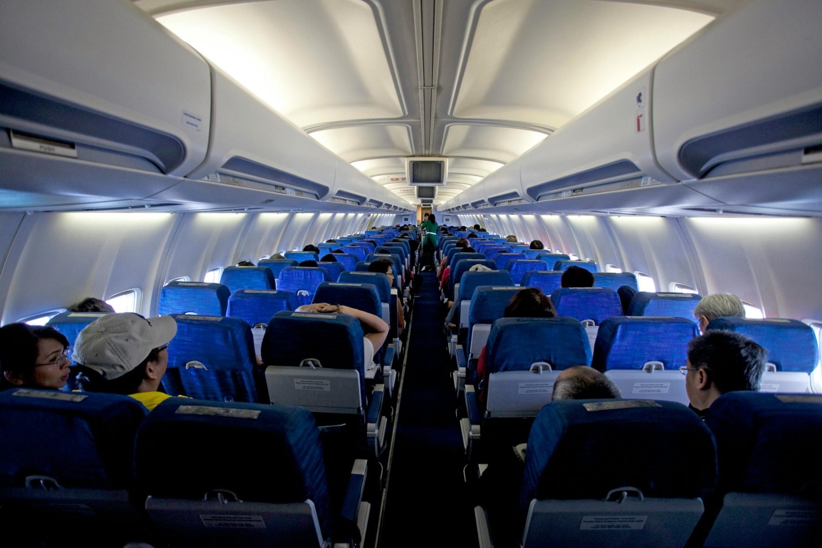 interior avion scaune