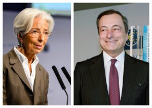 Christine Lagarde Mario Draghi Sursa foto BCE