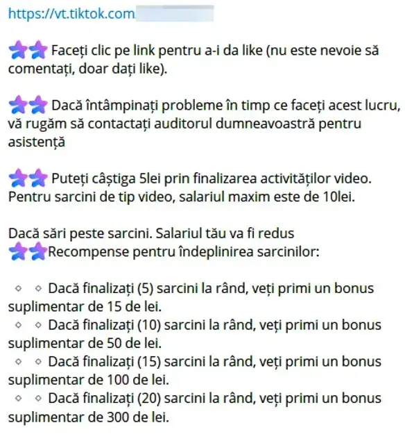 captura reddit cont tiktok telegram task scam4