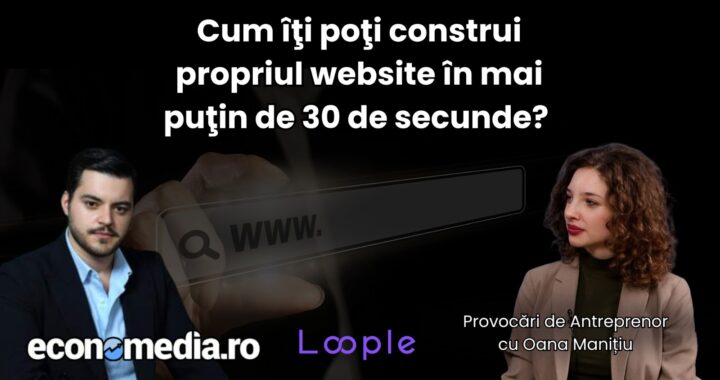 Andrei Fredy Crăciun, cofondator Loople.AI, la emisiunea "Provocări de Antreprenor", cu Oana Maniţiu