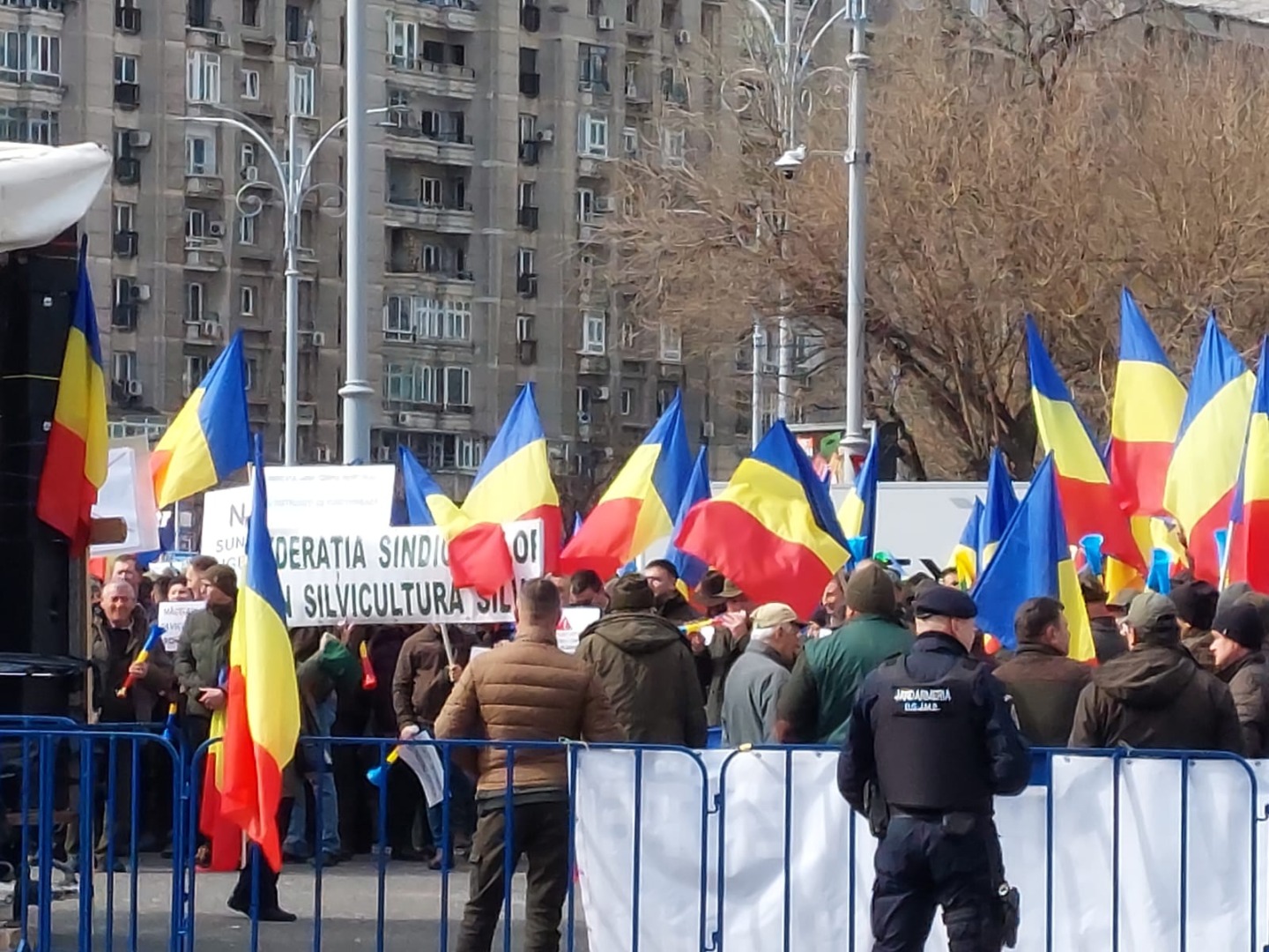 miting sindicat silvicultura directia silvica protest