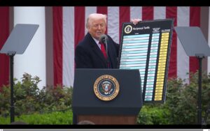 Donald Trump prezinta o lista cu tarife