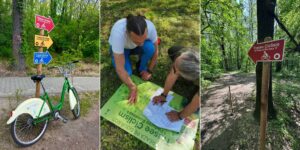 Deschidere trasee de biciclete Pădurea Băneasca - albastru, galben, roșu