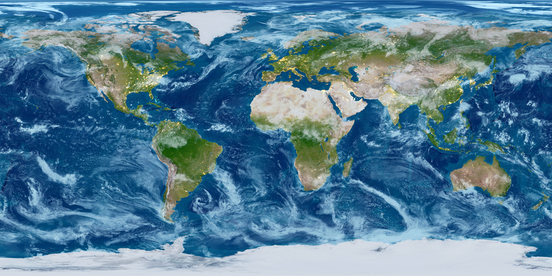 ocean, planeta, continente, harta lumii, mari