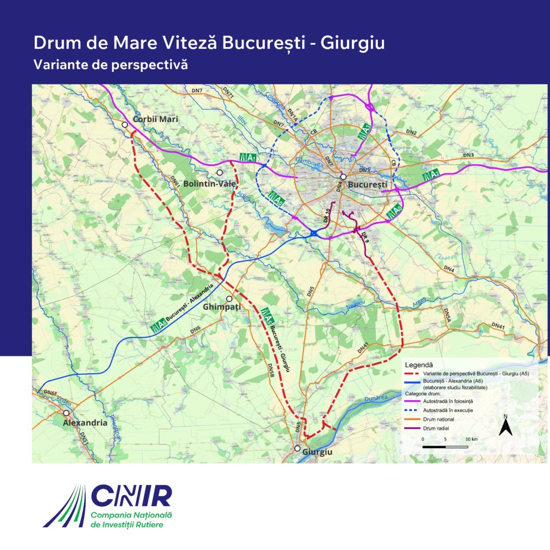 Drum de mare viteza Bucuresti Giurgiu