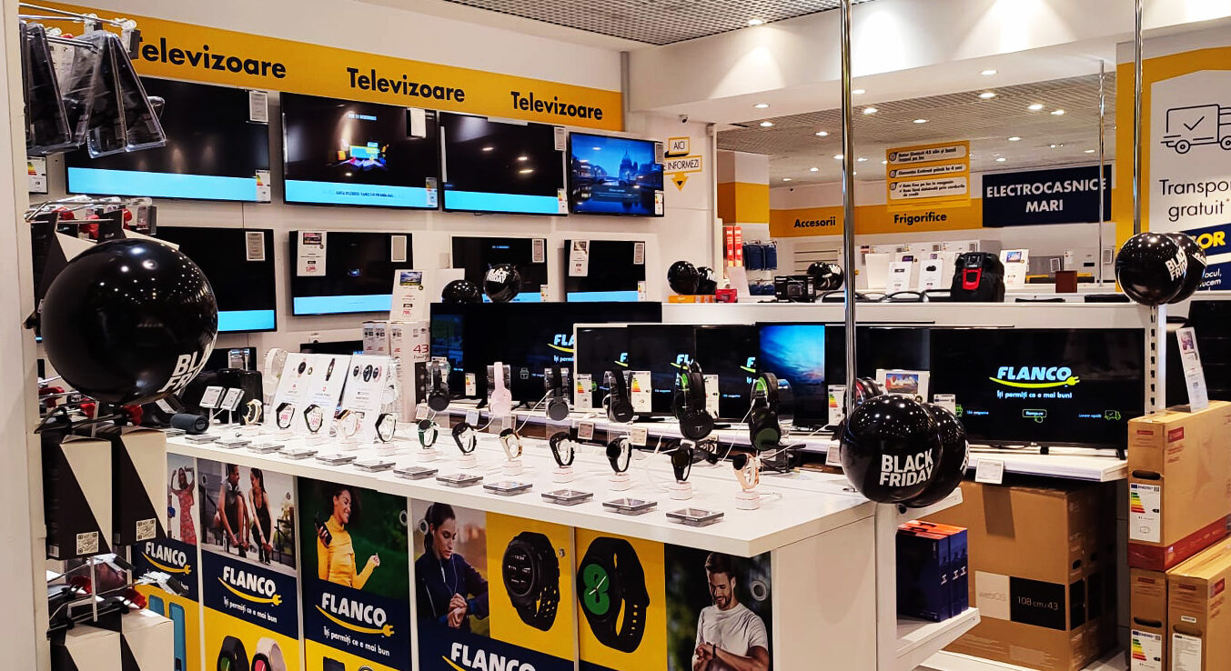 interiorul unui magazin flanco smart discounter