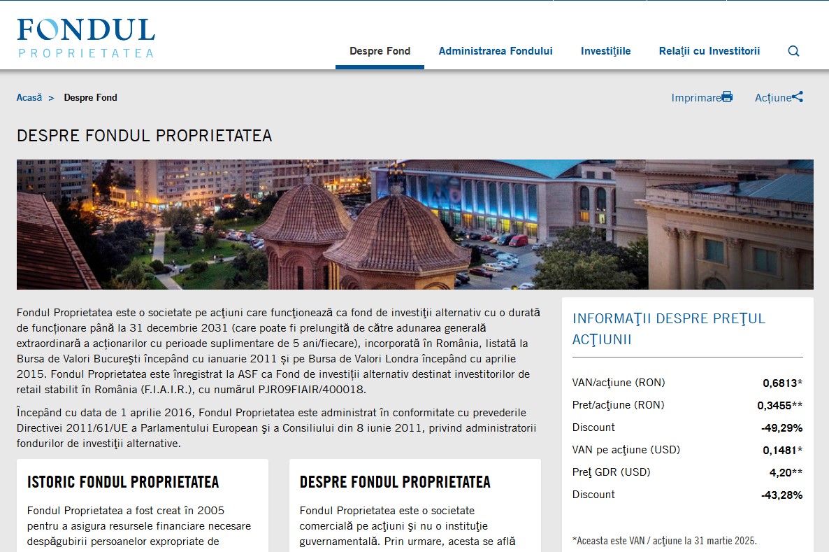 site-ul fondului proprietatea