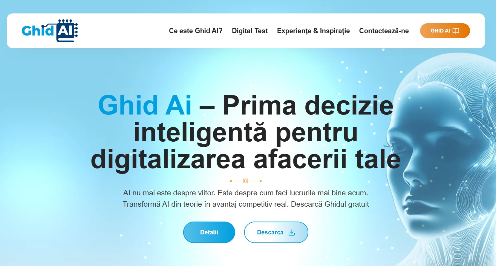 captura de cran de pe site-ul ghidai.ro