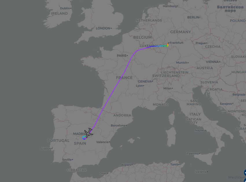 Ruta de zbor a unui avion care a zburat 10 minute fără niciun pilot la manșă