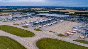 Vedere de ansamblu aeroport Stansted Londra