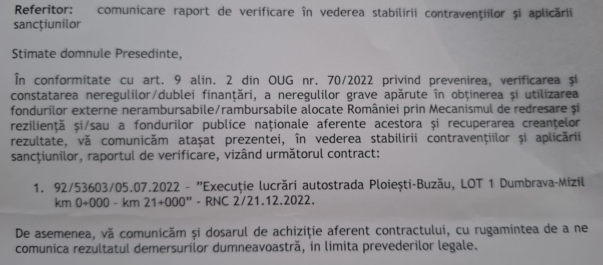 Contracte achizitii PNRR cu probleme