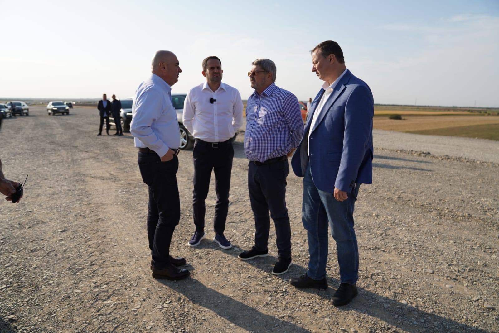 Autostrada Moldovei A7 Focsani Bacau 4 vizita premierul Ilie Bolojan, ministrul Transporturilor Ciprian Șerban, directorul general CNAIR Cristian Pistol 22 august 2025