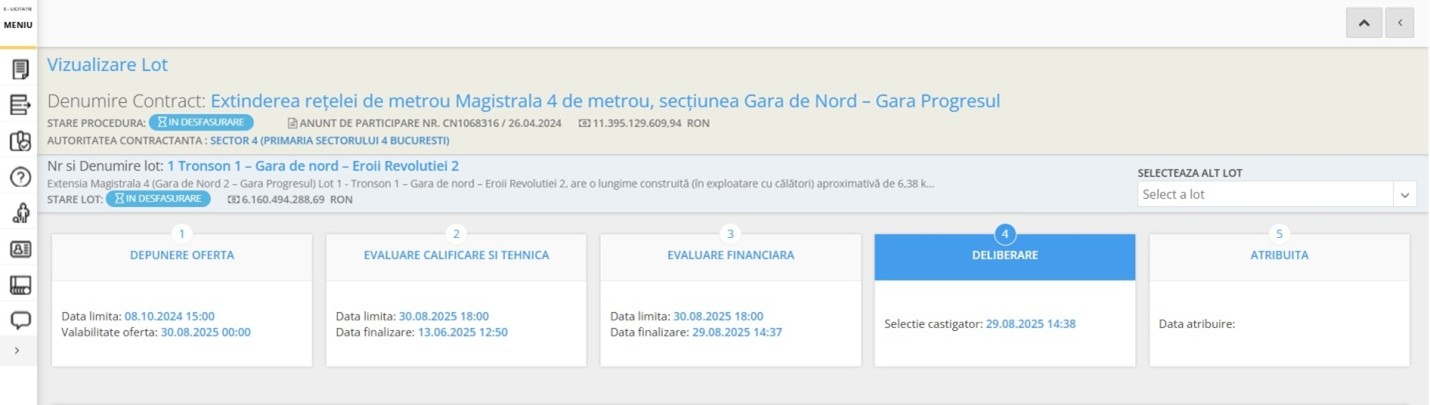 Metrou M4 Gara de Nord Gara Progresu Prima sectiune
